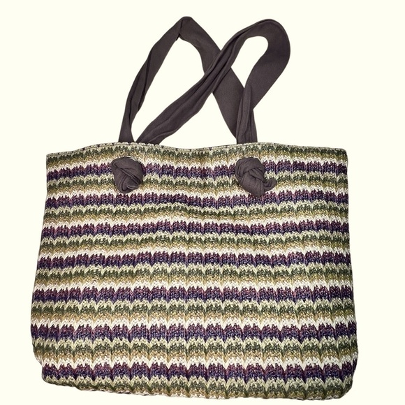 BRACIANO Large Woven Multicolor Boho Tote Shoulder Bag Handbag Lined - Picture 1 of 16